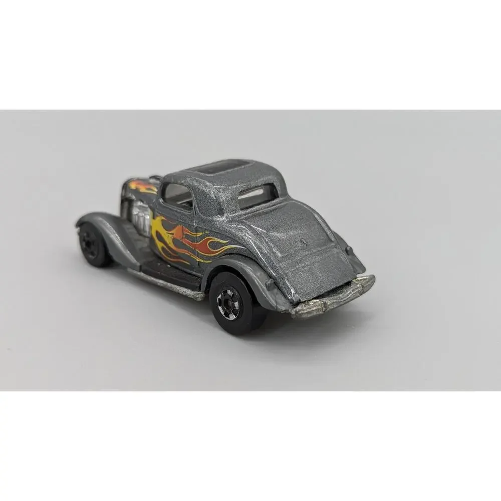 Mattel 1979 Vintage Hot Wheels 34 Ford Coupe Gray With Flames 1:64 Diecast Car